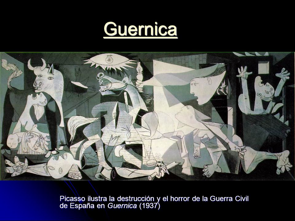 Guernica Picasso ilustra la destrucción y el horror de la Guerra Civil de España en Guernica (1937)