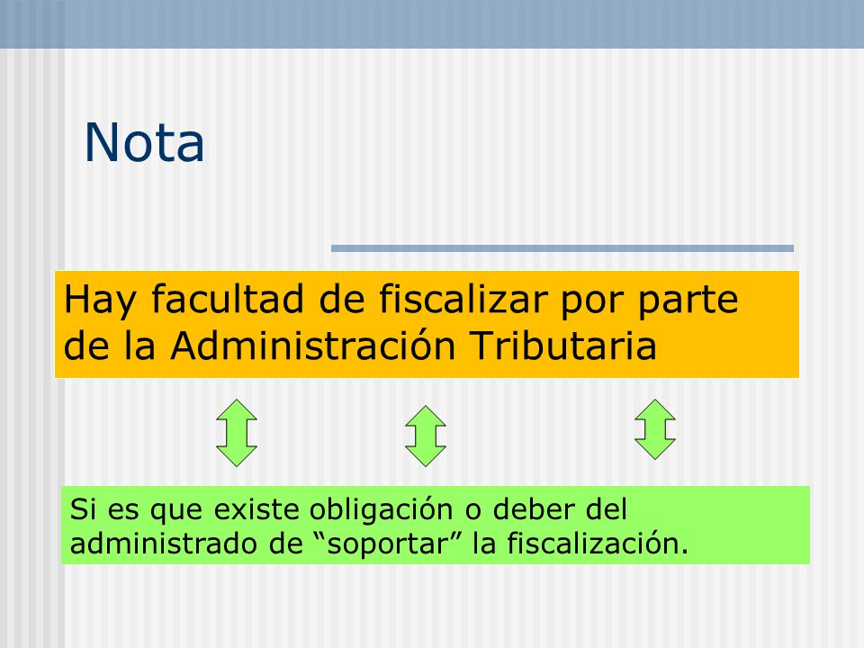 Hay facultad de fiscalizar por parte de la Administración Tributaria