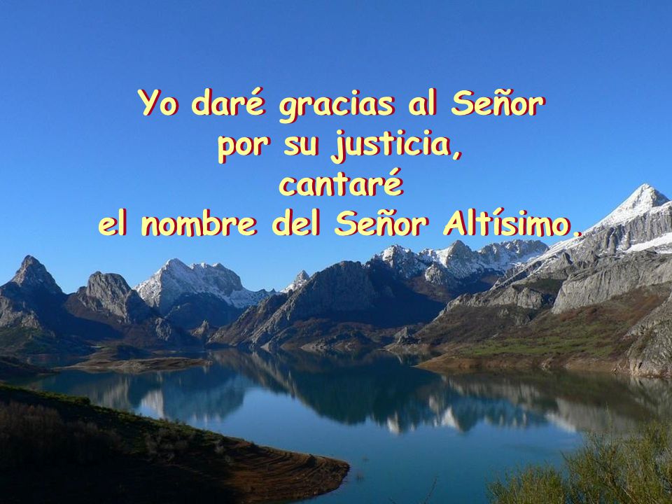 Yo daré gracias al Señor el nombre del Señor Altísimo.