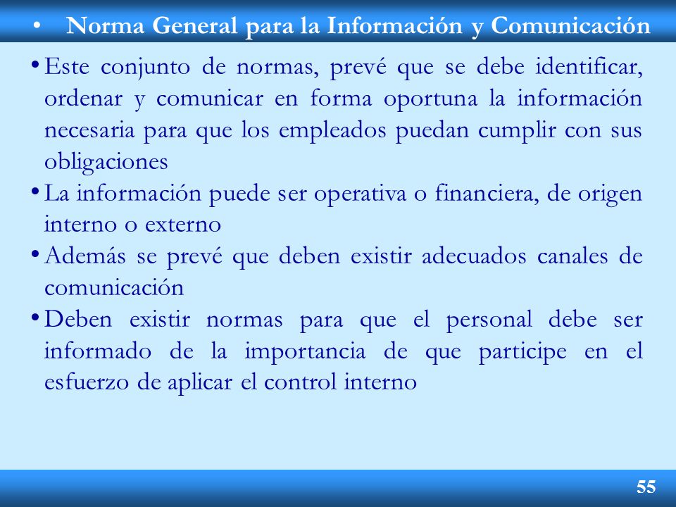 Norma General para la Información y Comunicación