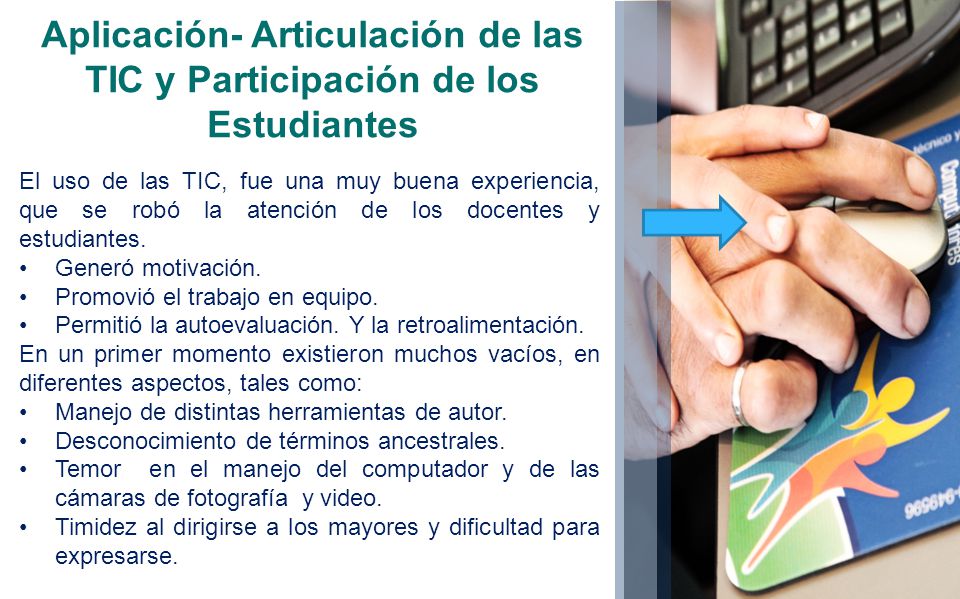 Aplicación- Articulación de las TIC y Participación de los Estudiantes