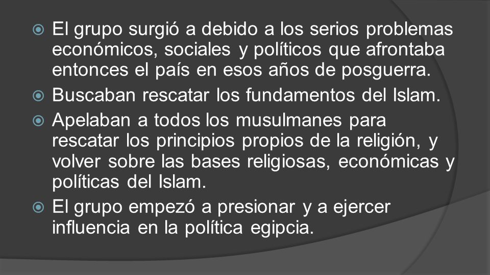 El grupo surgió a debido a los serios problemas económicos, sociales y políticos que afrontaba entonces el país en esos años de posguerra.
