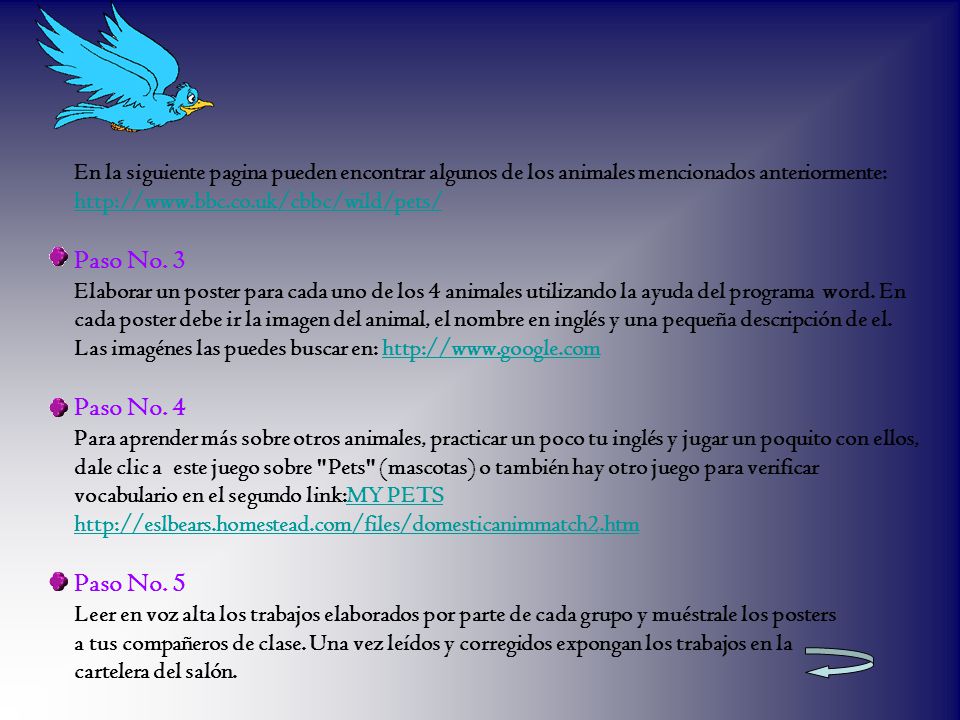 En la siguiente pagina pueden encontrar algunos de los animales mencionados anteriormente: