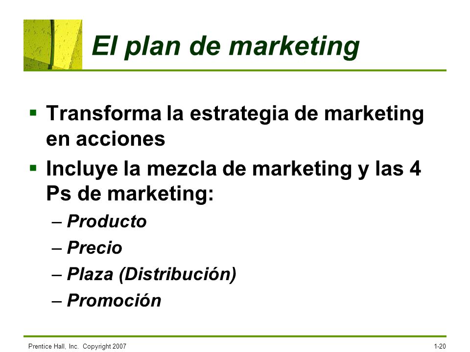 El plan de marketing Transforma la estrategia de marketing en acciones