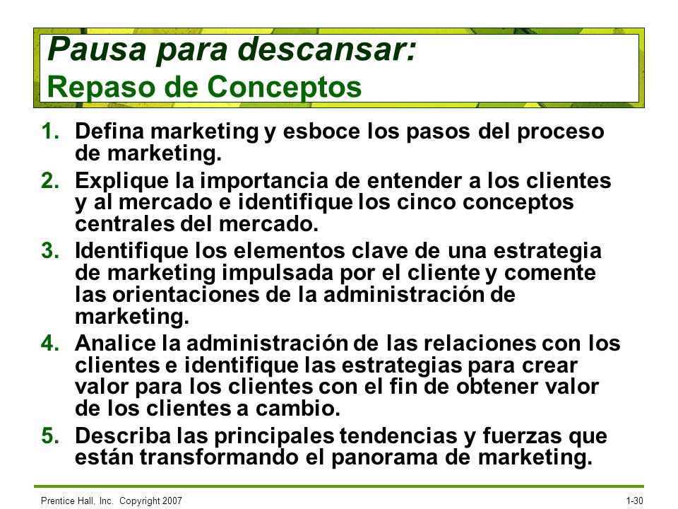 Defina marketing y esboce los pasos del proceso de marketing.