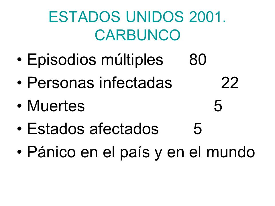ESTADOS UNIDOS CARBUNCO