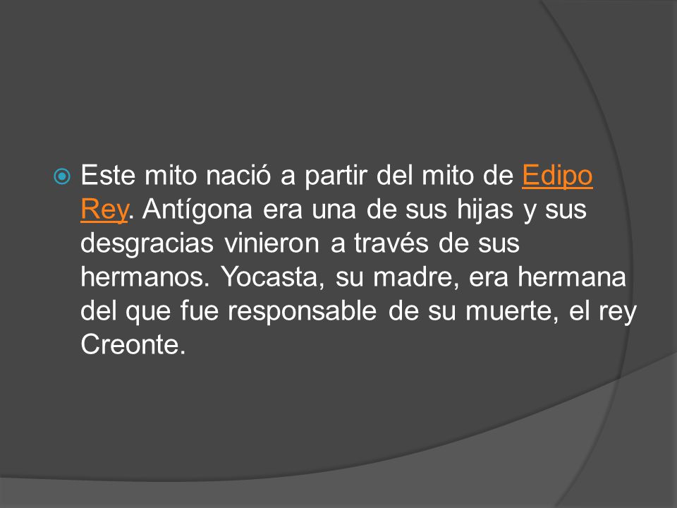 Este mito nació a partir del mito de Edipo Rey