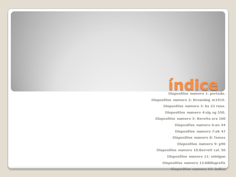 índice Diapositiva numero 1: portada.