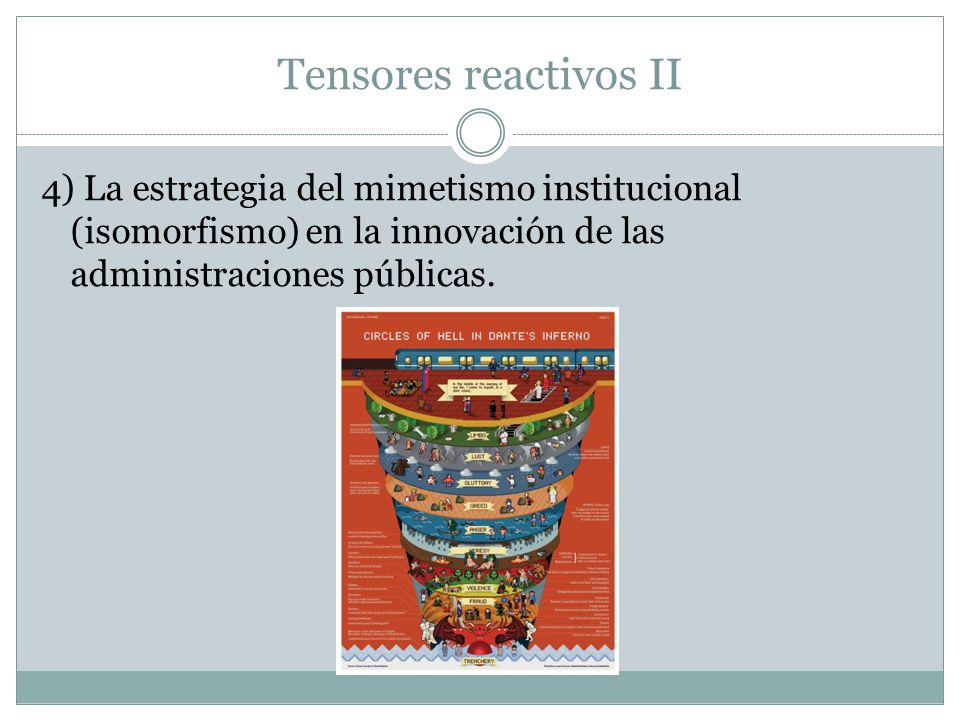 Tensores reactivos II 4) La estrategia del mimetismo institucional (isomorfismo) en la innovación de las administraciones públicas.