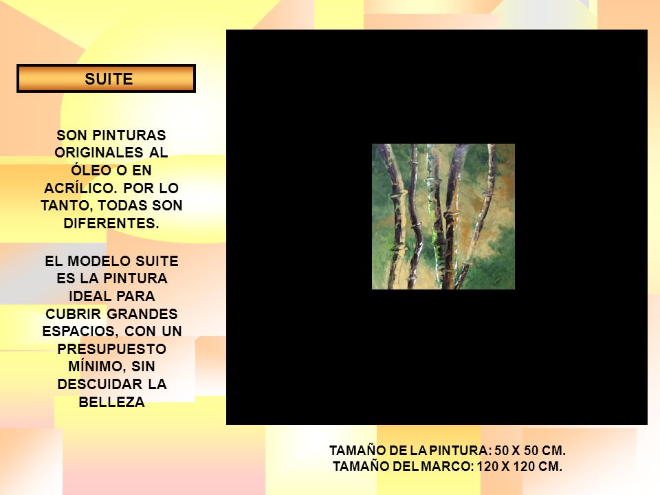 TAMAÑO DE LA PINTURA: 50 X 50 CM. TAMAÑO DEL MARCO: 120 X 120 CM.
