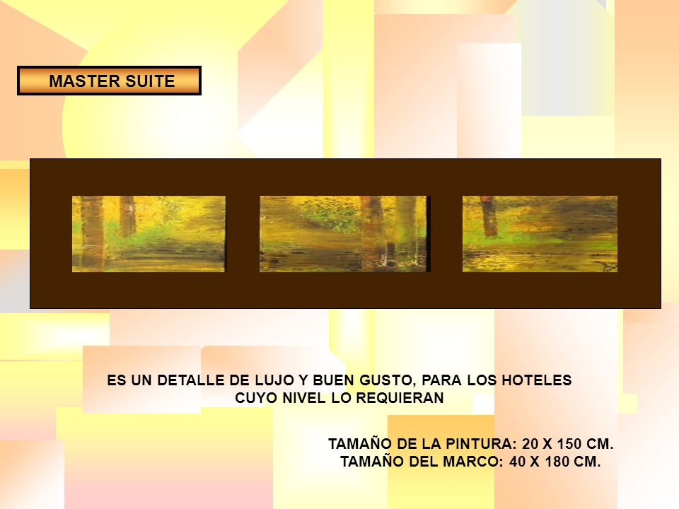 TAMAÑO DE LA PINTURA: 20 X 150 CM. TAMAÑO DEL MARCO: 40 X 180 CM.
