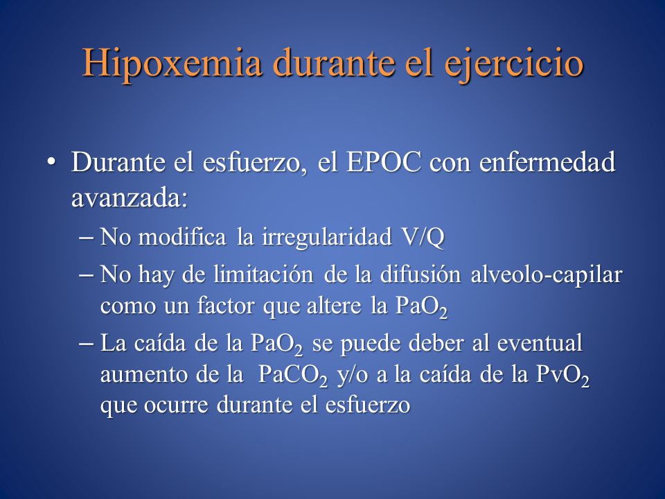 Hipoxemia durante el ejercicio