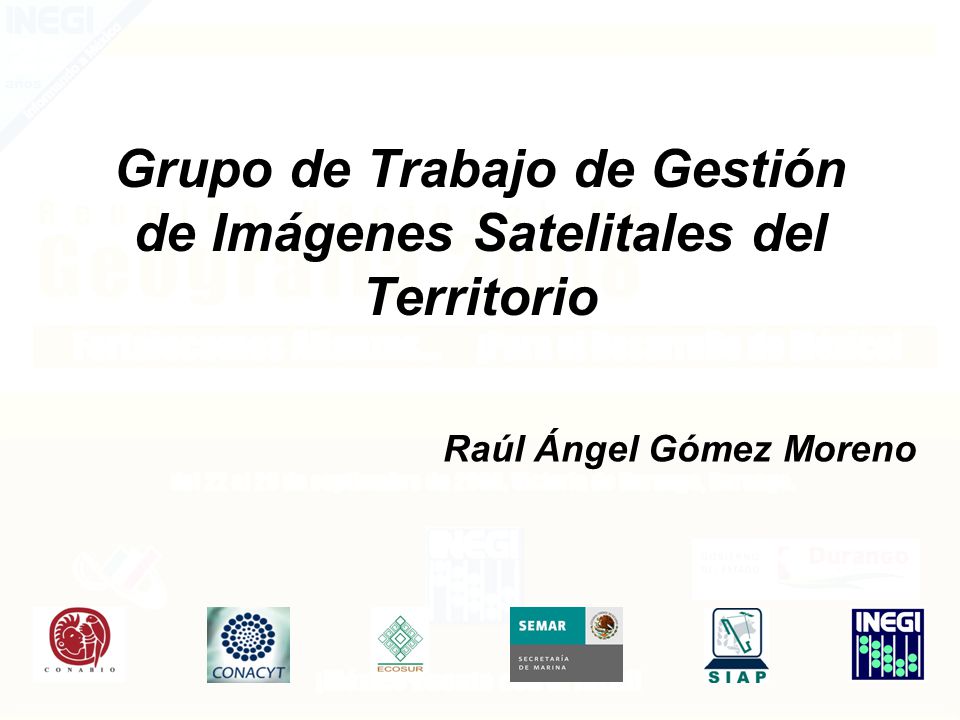 Grupo de Trabajo de Gestión de Imágenes Satelitales del Territorio
