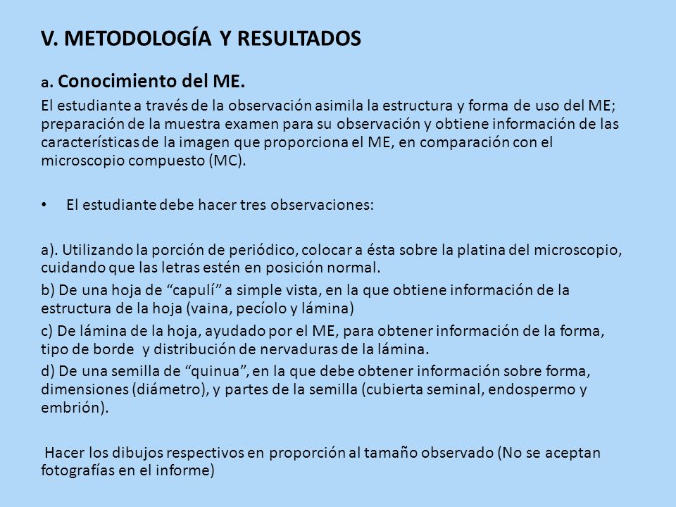 V. METODOLOGÍA Y RESULTADOS