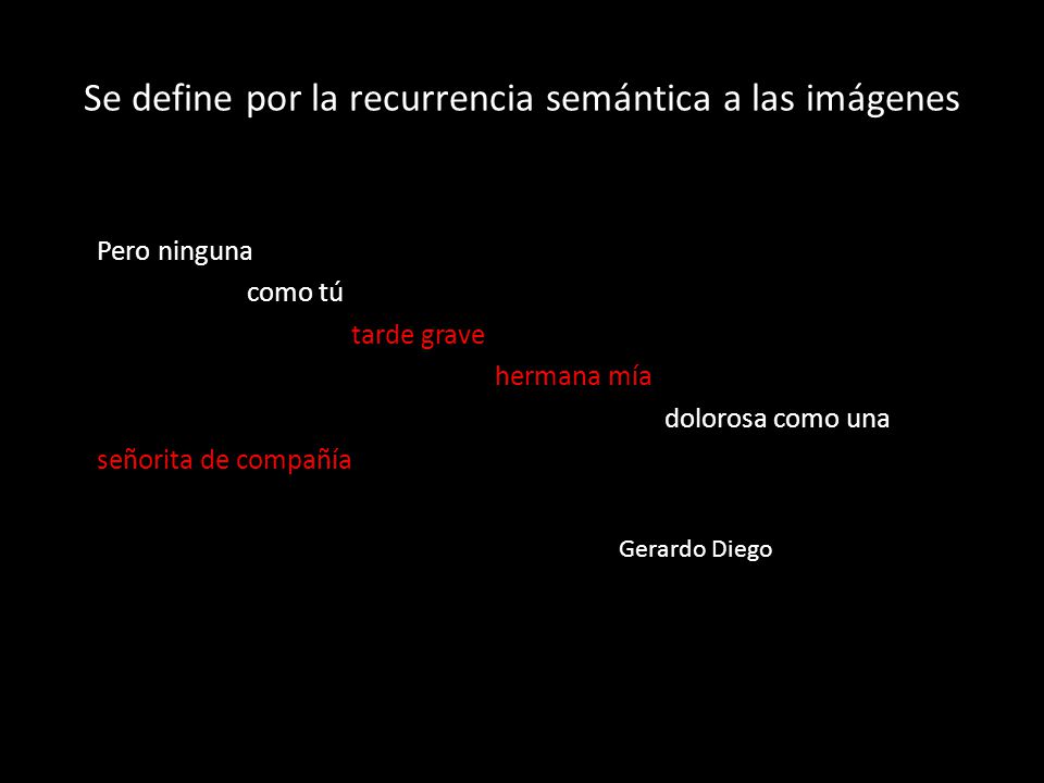 Se define por la recurrencia semántica a las imágenes