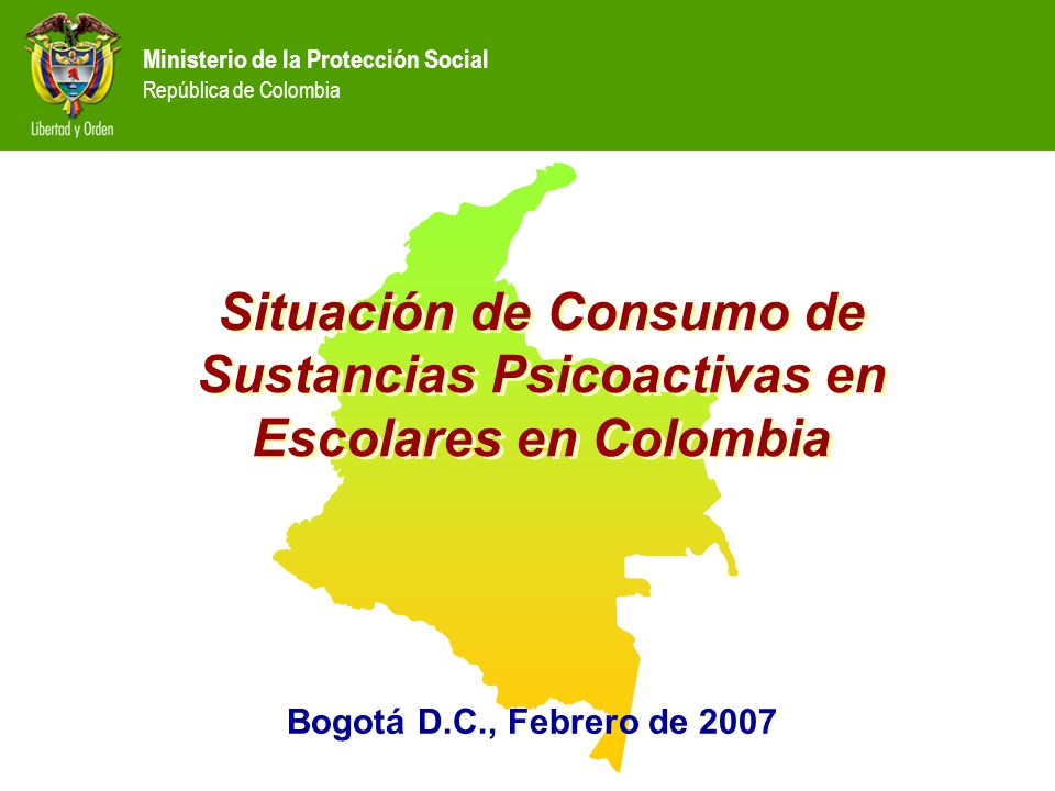 Situación de Consumo de Sustancias Psicoactivas en Escolares en Colombia