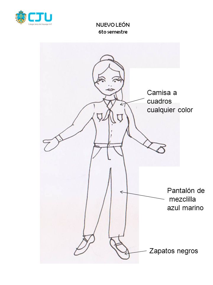 Camisa a cuadros cualquier color Pantalón de mezclilla azul marino