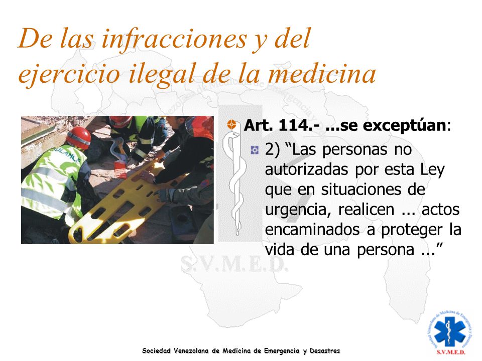 De las infracciones y del ejercicio ilegal de la medicina