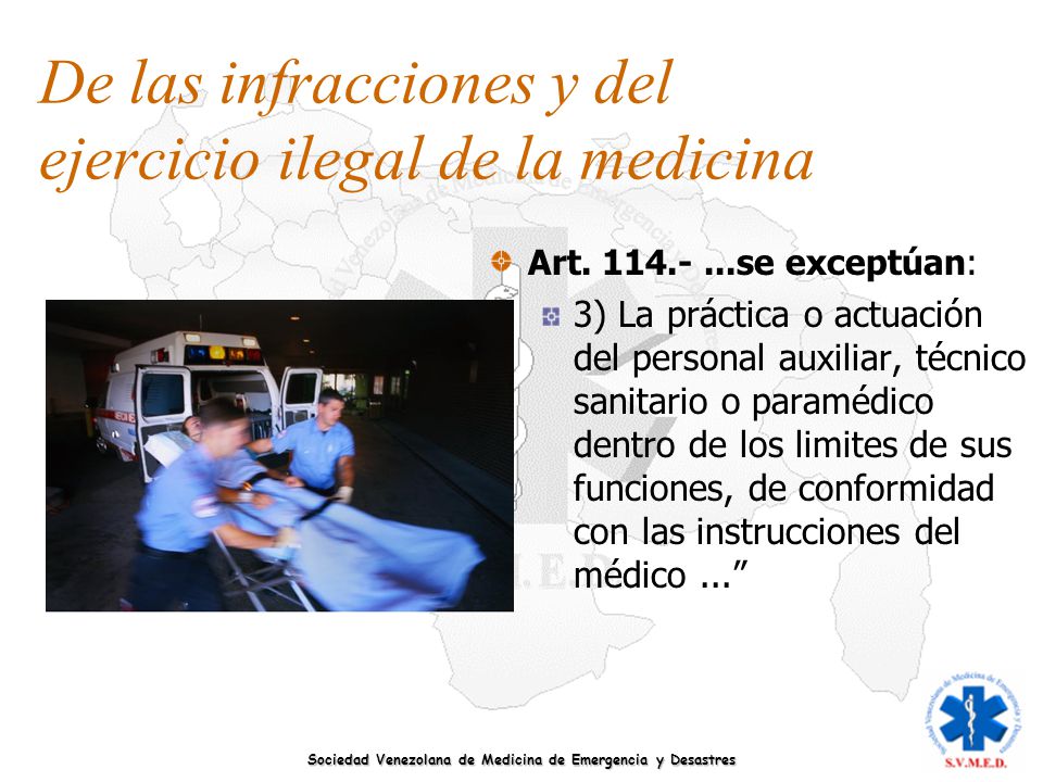 De las infracciones y del ejercicio ilegal de la medicina