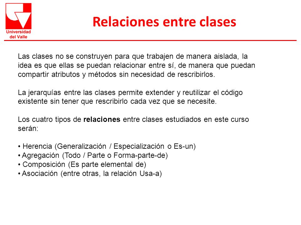 Relaciones entre clases