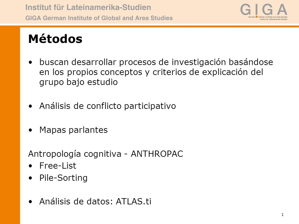 Métodos buscan desarrollar procesos de investigación basándose en los propios conceptos y criterios de explicación del grupo bajo estudio.