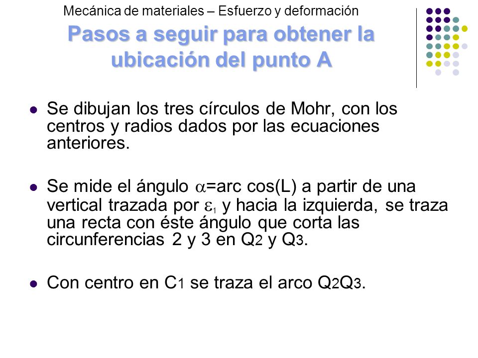 Pasos a seguir para obtener la ubicación del punto A