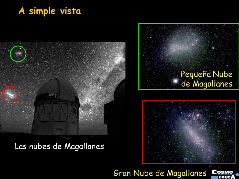 A simple vista Pequeña Nube de Magallanes Las nubes de Magallanes