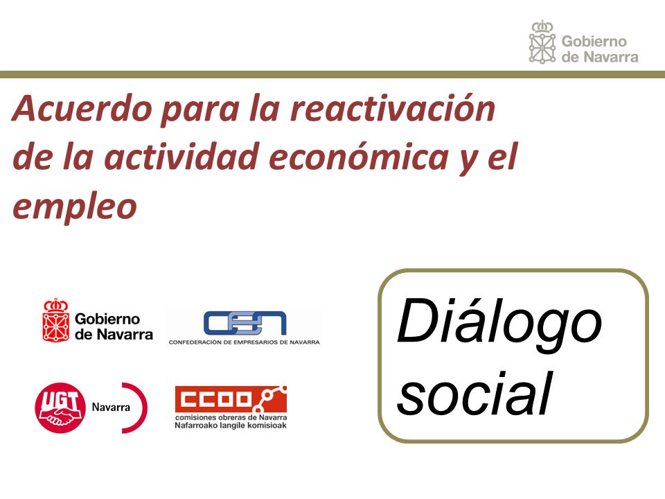 Acuerdo para la reactivación de la actividad económica y el empleo