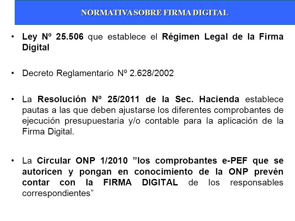 NORMATIVA SOBRE FIRMA DIGITAL