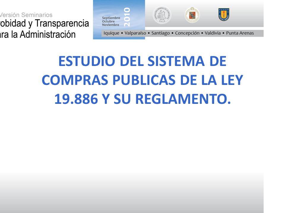 ESTUDIO DEL SISTEMA DE COMPRAS PUBLICAS DE LA LEY 19
