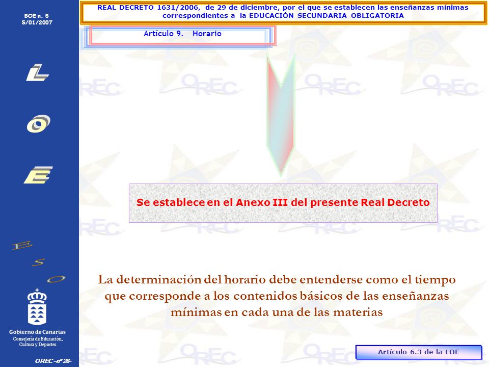 Se establece en el Anexo III del presente Real Decreto
