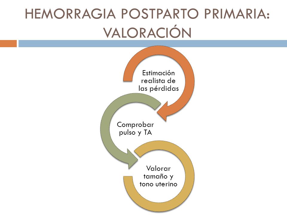 HEMORRAGIA POSTPARTO PRIMARIA: VALORACIÓN
