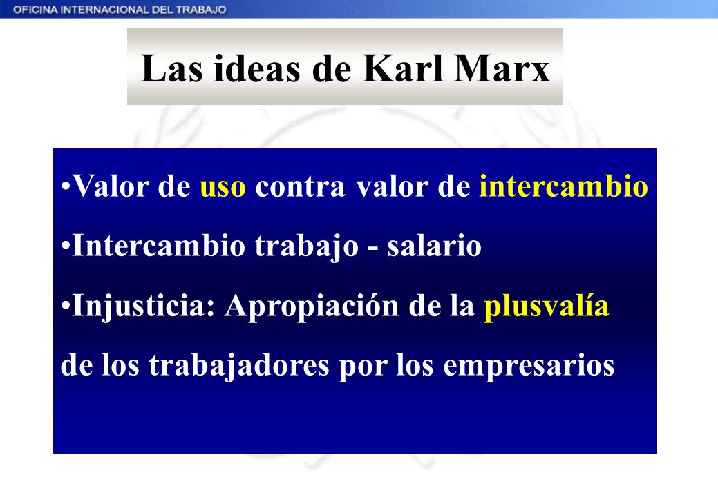 Las ideas de Karl Marx Valor de uso contra valor de intercambio