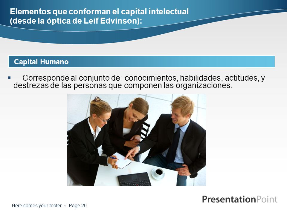 Elementos que conforman el capital intelectual (desde la óptica de Leif Edvinson):