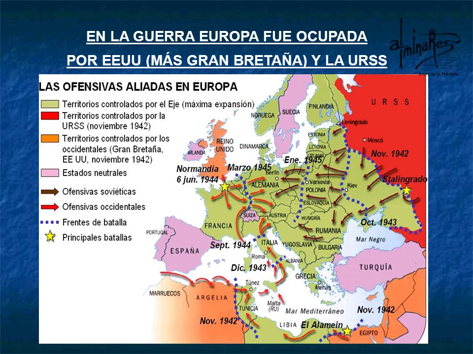 EN LA GUERRA EUROPA FUE OCUPADA POR EEUU (MÁS GRAN BRETAÑA) Y LA URSS
