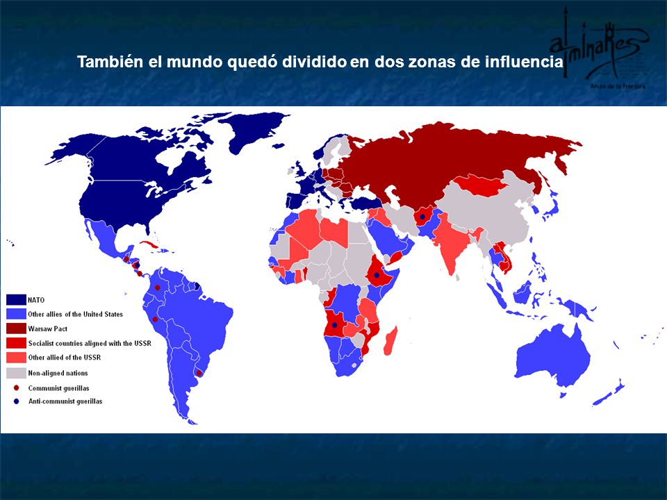 También el mundo quedó dividido en dos zonas de influencia