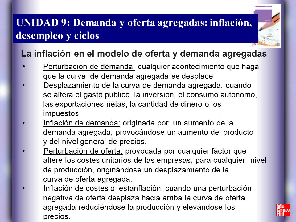 La inflación en el modelo de oferta y demanda agregadas