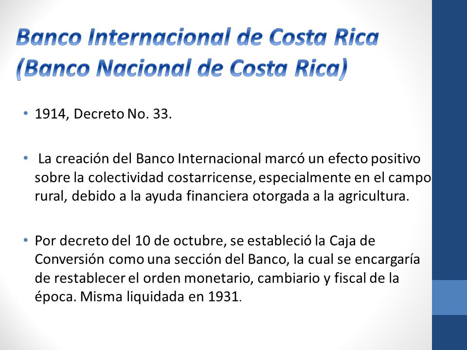 Evolución de la Banca Costarricense desde 1949” - ppt descargar