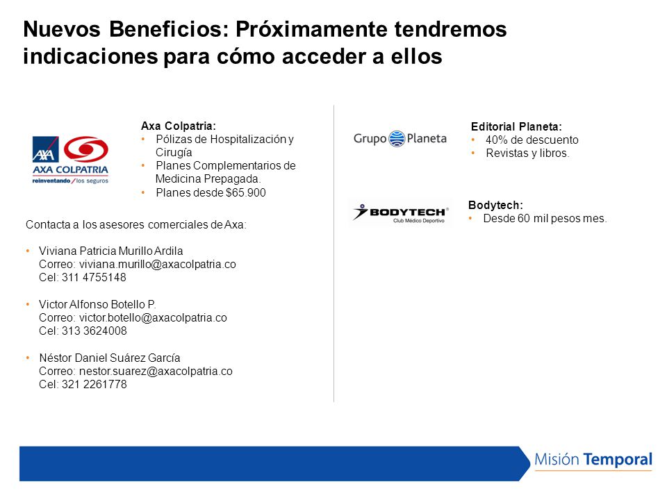 Nuevos Beneficios: Próximamente tendremos indicaciones para cómo acceder a ellos