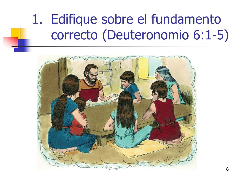 Edifique sobre el fundamento correcto (Deuteronomio 6:1-5)