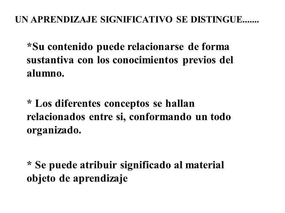 * Se puede atribuir significado al material objeto de aprendizaje