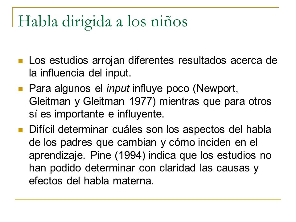 Habla dirigida a los niños