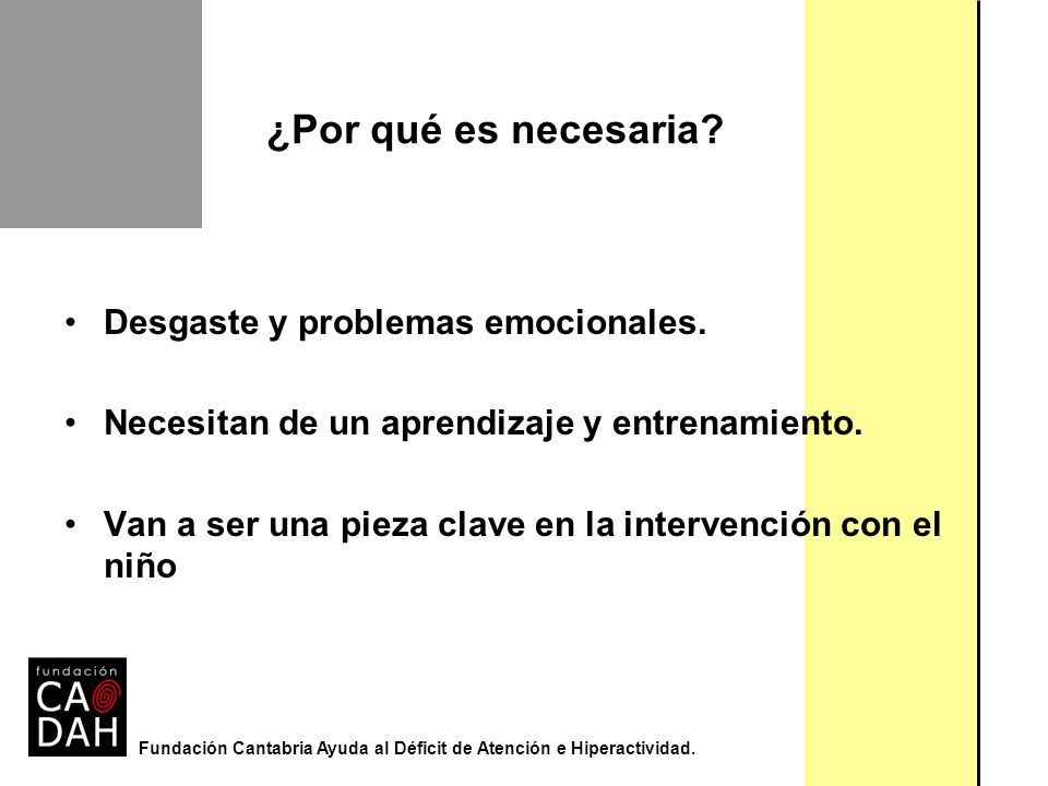 ¿Por qué es necesaria Desgaste y problemas emocionales.