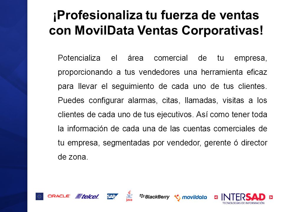 ¡Profesionaliza tu fuerza de ventas con MovilData Ventas Corporativas!