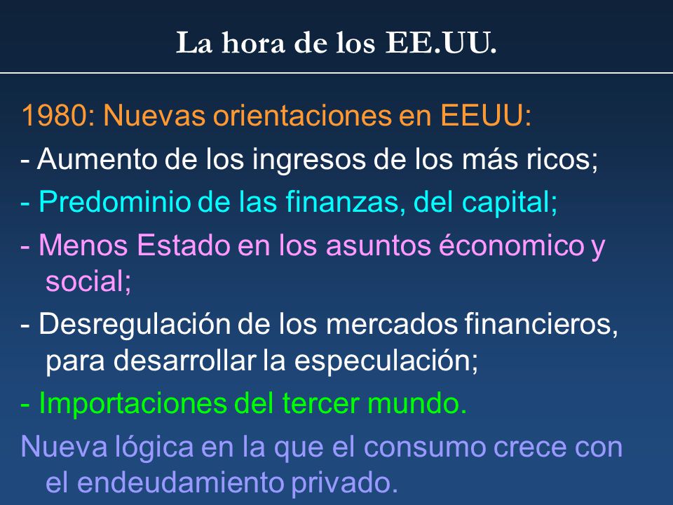 La hora de los EE.UU. 1980: Nuevas orientaciones en EEUU:
