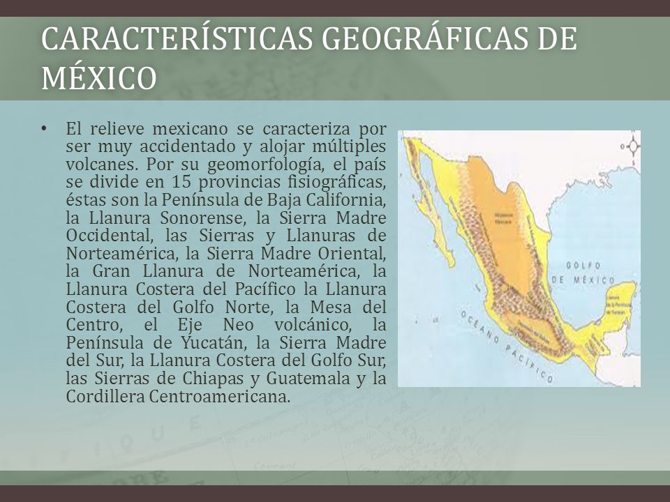 Características geográficas de México