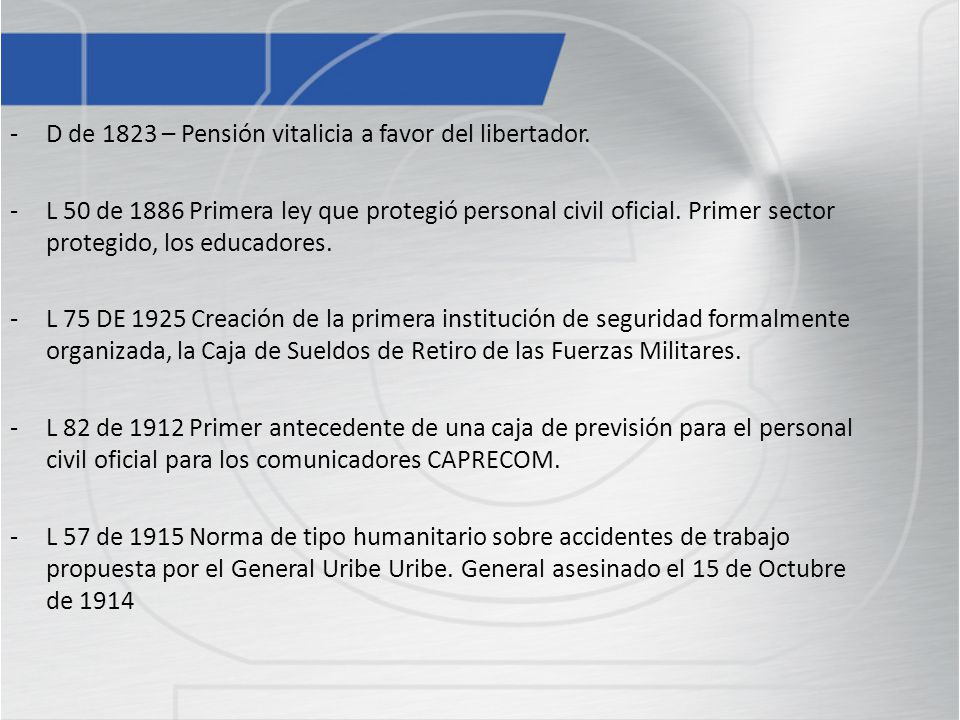D de 1823 – Pensión vitalicia a favor del libertador.