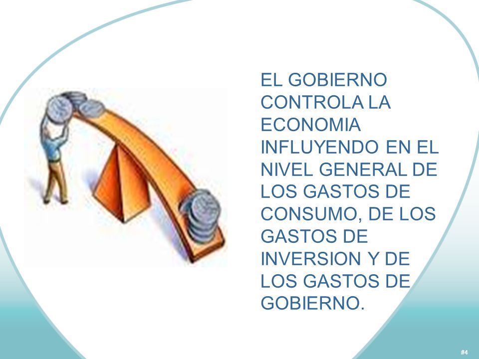 EL GOBIERNO CONTROLA LA ECONOMIA INFLUYENDO EN EL NIVEL GENERAL DE LOS GASTOS DE CONSUMO, DE LOS GASTOS DE INVERSION Y DE LOS GASTOS DE GOBIERNO.