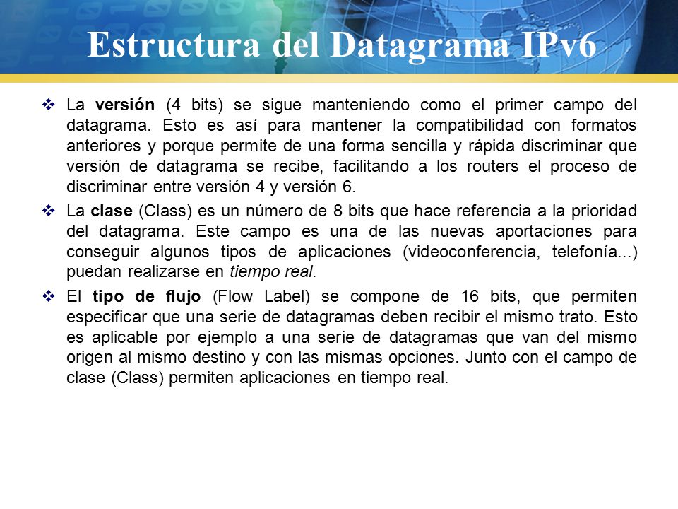 Estructura del Datagrama IPv6