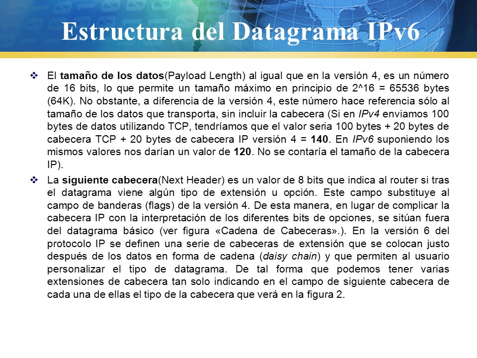 Estructura del Datagrama IPv6